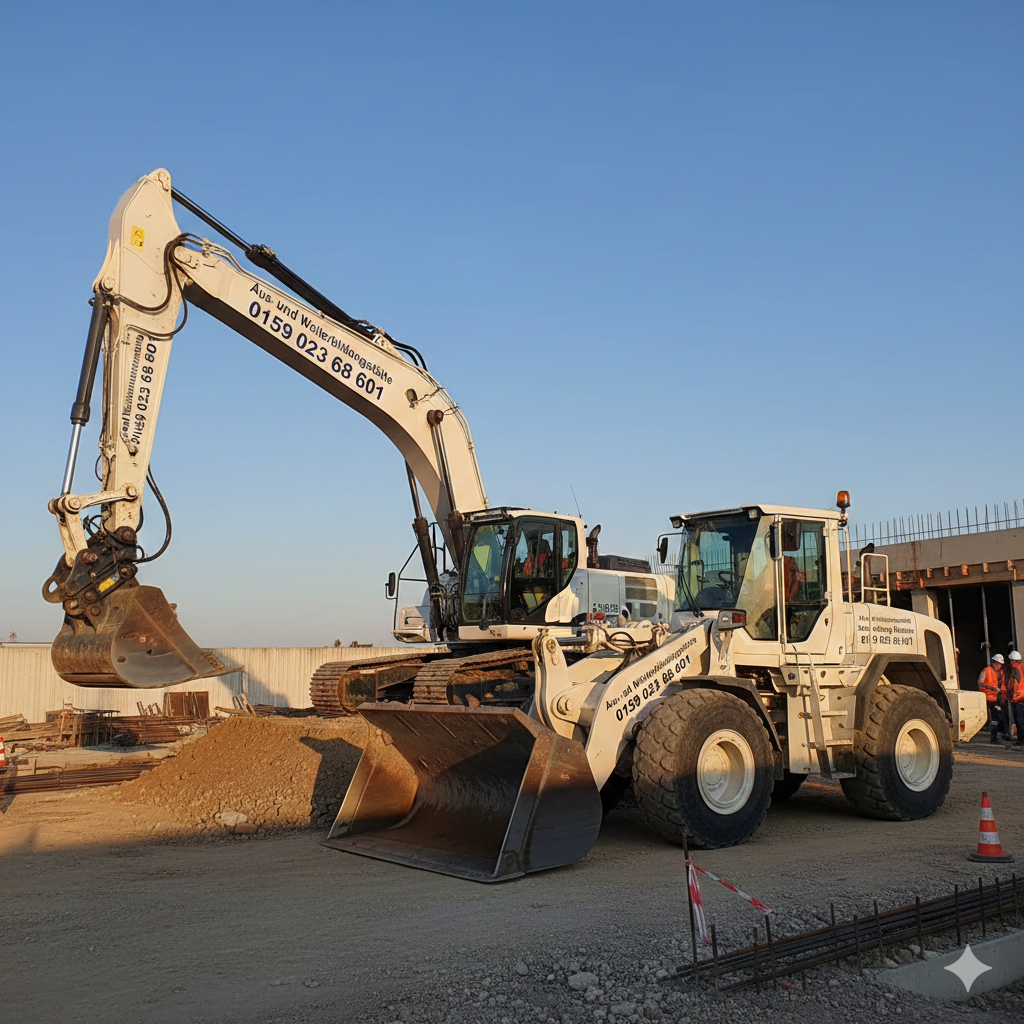 Baumaschinenkurs auf Gelände